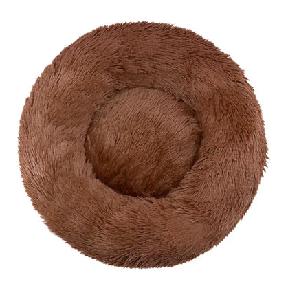 40-90cm 6 Sizes Round Pet Bed for Large Dog Bed Super Soft Cat Bed Plush Dog House for Medium Dog House Winter Warm Sleeping