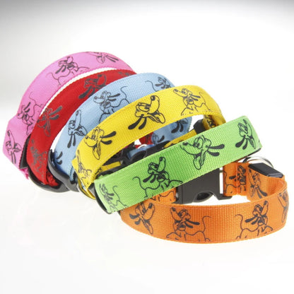 Adjustable LED Dog Collar Light USB Rechargeable Night Safety Luminous Glowing Collar Perro For Big Dogs Cat Necklace Accessorie